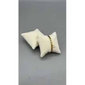 Süet Kumaş Krem Renk 5 Adet 8/8 Cm Takı Yastığı