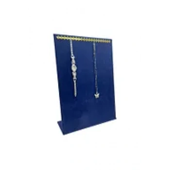 Süet Kumaş Lacivert Renk Tırnaklı Ayaklı 24/34 Cm Tesbih-Kolye-Zincir Sergileme Standı