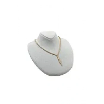 Süet Kumaş Rose Manken Gri Renk 20/18 Cm Kolye Gerdanlık Takı Sergileme Mankeni