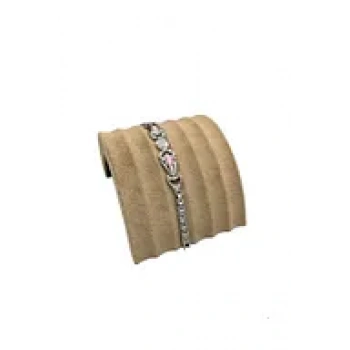 Süet Kumaş Sütlü Kahve Renk 14/11 Cm Bileklik Künye Standi