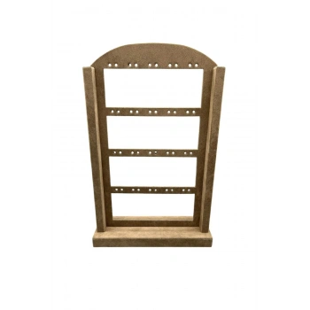 Süet Kumaş Sutlu Kahve Renk 36 /22 Cm Ayaklı Küpe Standı