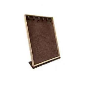 Süet Kumaş Tırnaklı Kahve Renk 34/24 Cm Ayaklı Tırnaklı Tesbih Takı Standi