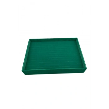 Süet Kumaş Yeşil Renk 34/24 Cm Batırmalı Bileklik Kelepçe Tablası