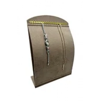 Süet Kumaş Yeşil Renk 34 cm / 24 cm Dik Bombeli Takı Standı