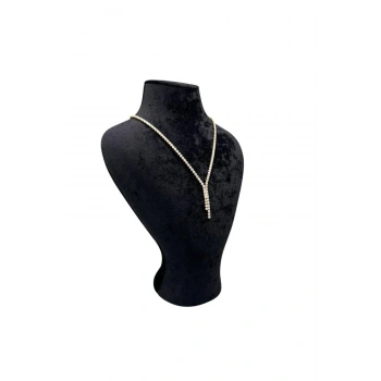 Zeus Model Süet Kumaş Siyah Renk 29/ 22 Cm Takım Kolye Sergileme Mankeni