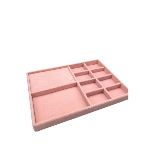 Sidney Model Keten Kumaş Pembe 34/24 Cm Takı Sergileme Standı