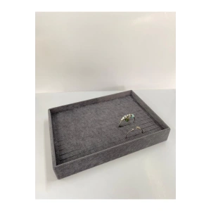 Keten Kumaş Füme Renk 34/24 Cm Batırmalı Bileklik Kelepçe Tablası