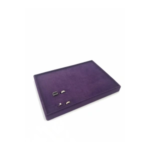 Süet Kumaş Mor Renk 17/24 Cm Batırmalı Yüzük Tablası