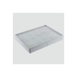 Süet Kumaş Gri Renk 34/24 Cm Batırmalı Çekmeçe Içi Bileklik Kelepçe Tablası
