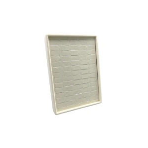 Küçük Boy Süet Kumaş Krem Renk 24/17 cm Batırmalı Ayaklı Yüzük Tablası