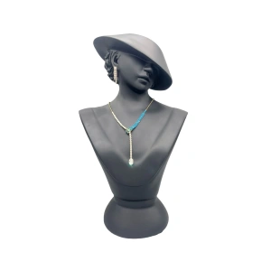 Polyester Malzeme Siyah Renk 45 / 28 cm Takı Sergileme Mankeni