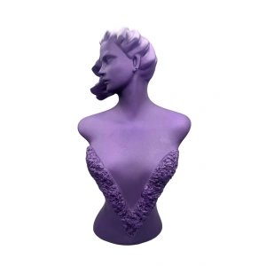 Polyester Malzeme Mor Renk 50 / 28 cm Takı Sergileme Mankeni