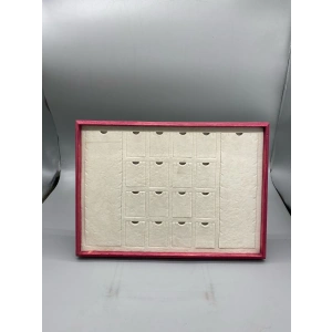Ahşap El Boyaması 24x34 Cm Çoklu Kolye Sergileme Tablası