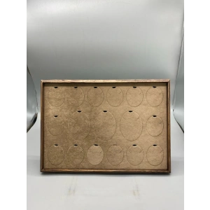 Ahşap El Boyama 24x343 Cm Oval Kesim Pedli Kolye Tablası