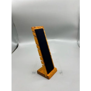 Ahşap El Boyaması Çift Renk 24x8 Cm Çoklu Bileklik Standı