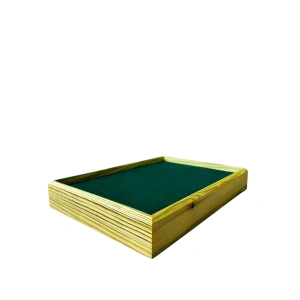 Ahşap El Boyaması Çift Renk 24x34 Batırlı Kelepçe Tablası