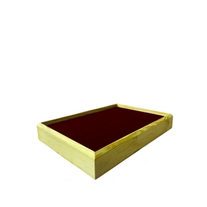 Ahşap El Boyaması Çift Renk 24x34 Batırlı Kelepçe Tablası