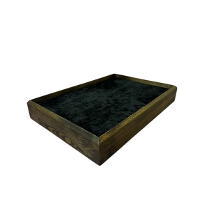 Ahşap El Boyaması Çift Renk 24x34 Batırlı Kelepçe Tablası
