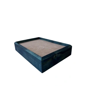 Ahşap El Boyaması Çift Renk 17x24 Cm Batırmalı  Kelepçe Tablası