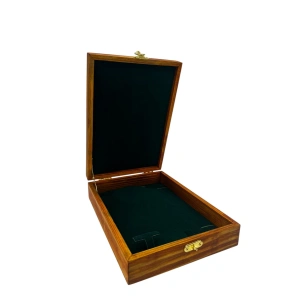Ahşap El Boyaması Çift Renk 17x24 Cm Deri  Kapak Set Takı Standı
