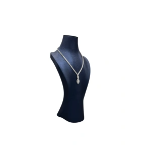 Adonis Model İmera Deri  Kumaş Lacivert Renk Boy 38 Cm Kolye Takı Sergileme Mankeni