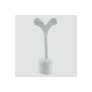 Süet Kumaş Gri Renk 12 Cm Küpe Sergileme Aksesuar