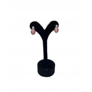 Süet Kumaş Siyah Renk 12 Cm Küpe Sergileme Aksesuar