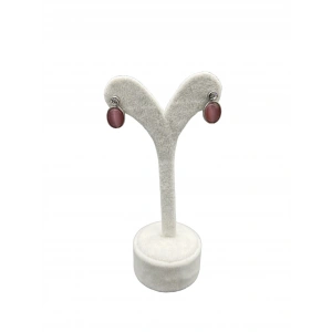 Süet Kumaş Krem Renk 12 Cm Küpe Sergileme Aksesuar