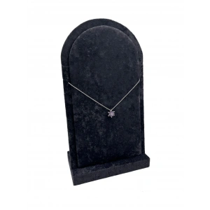 Batum Model Süet Kumaş Siyah Renk 26/15 Cm Ayaklı Kolye Sergileme Standı