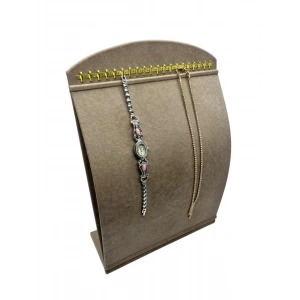 Süet Kumaş Yeşil Renk 34 cm / 24 cm Dik Bombeli Takı Standı