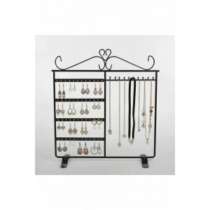 İthal Metal Siyah Renk 32x30 Cm Küpe Kolye Standı