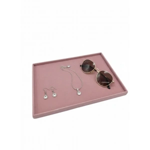 Sertex Kumaşı Pembe Renk 24/34 Cm Takı Servis Kutu Tabla