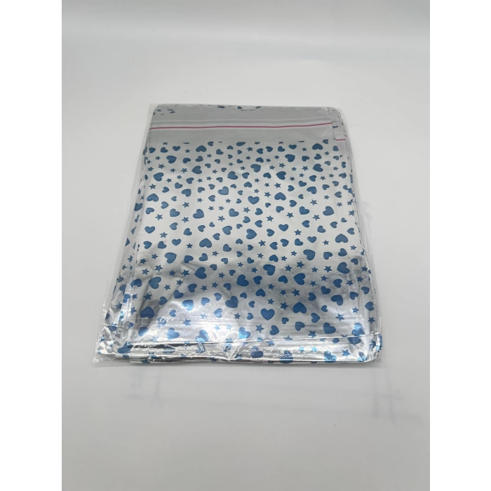 Desenli Metalize Jelatin Poşet 17x21cm 1 Paket 100LÜ