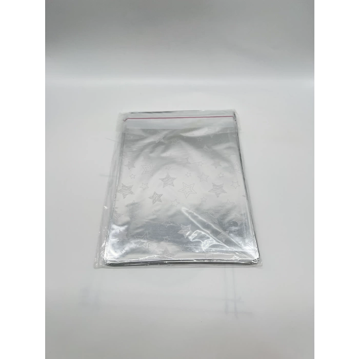Desenli Metalize Jelatin Poşet 17x21cm 1 Paket 100LÜ