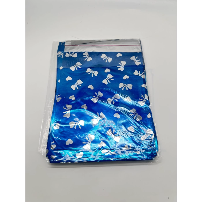 Desenli Metalize Jelatin Poşet 17x21cm 1 Paket 100LÜ