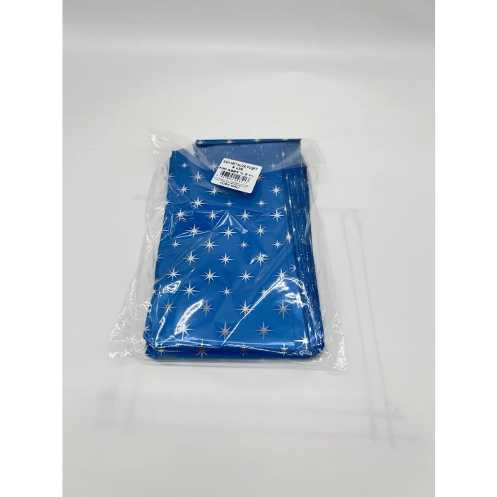 Desenli Metalize Jelatin Poşet 9x35 cm 1 Paket 100LÜ