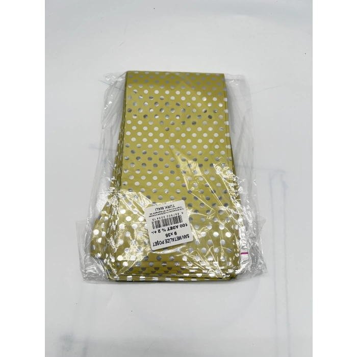 Desenli Metalize Jelatin Poşet 9x35 cm 1 Paket 100LÜ