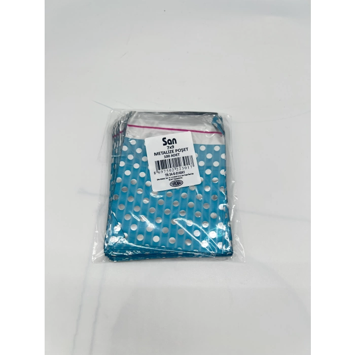 Desenli Metalize Jelatin Poşet 7x9 cm 1 Paket 100LÜ