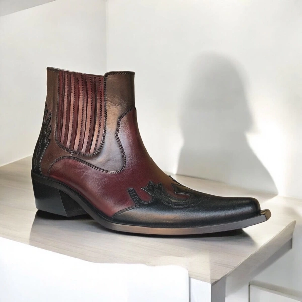 Doka Western Bot 4539356 Siyah - Bordo - Kahve