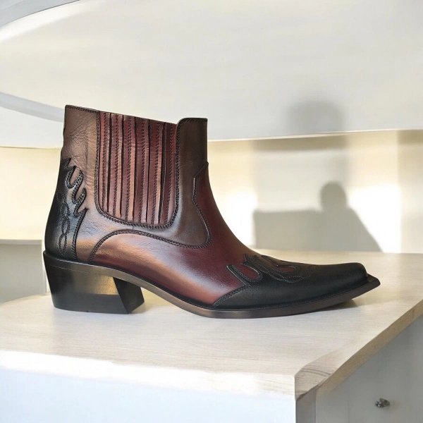 Doka Western Bot 4539356 Siyah - Bordo - Kahve