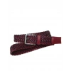 Doka Hakiki Deri Örgü Spor Kemer Bordo