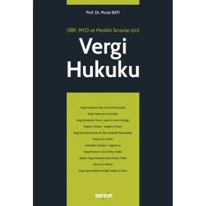 (İİBF, MYO ve Mesleki Sınavlar için)Vergi Hukuku