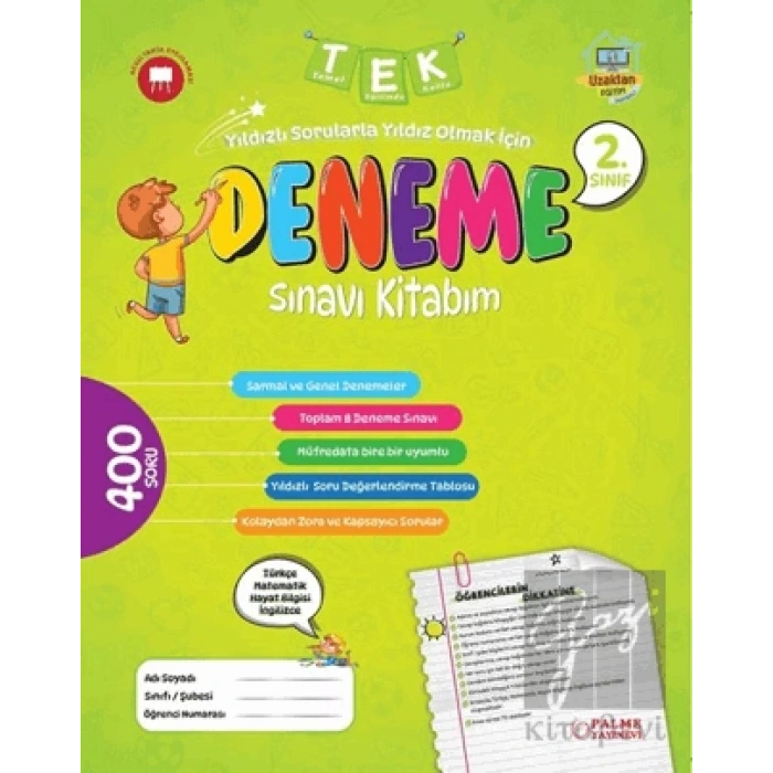 2. Sınıf Tek Deneme Sınavı Kitabım