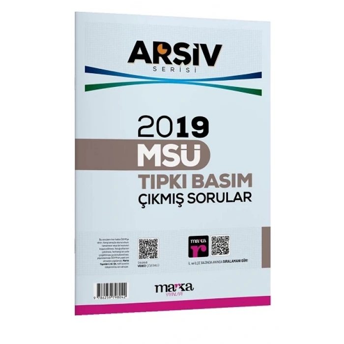 2019 MSÜ ARŞİV SERİSİ Tıpkı Basım Çıkmış Sorular Tamamı Video Çözümlü