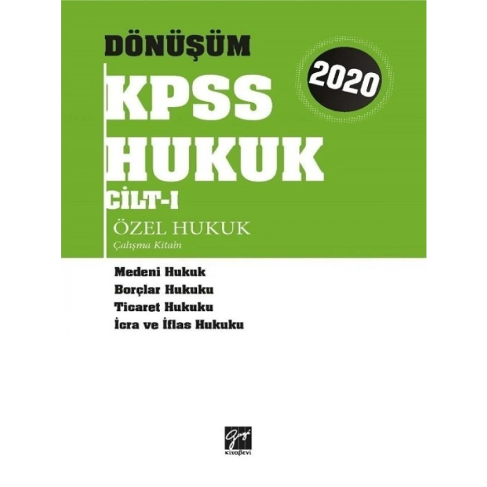 2020 Dönüşüm KPSS Hukuk Cilt 1 - Kolektif