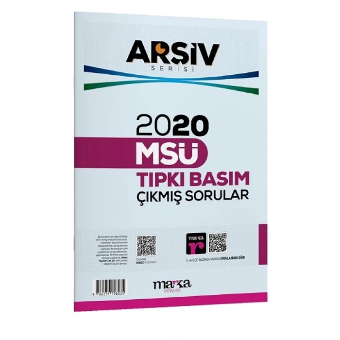 2020 MSÜ ARŞİV SERİSİ Tıpkı Basım Çıkmış Sorular Tamamı Video Çözüm