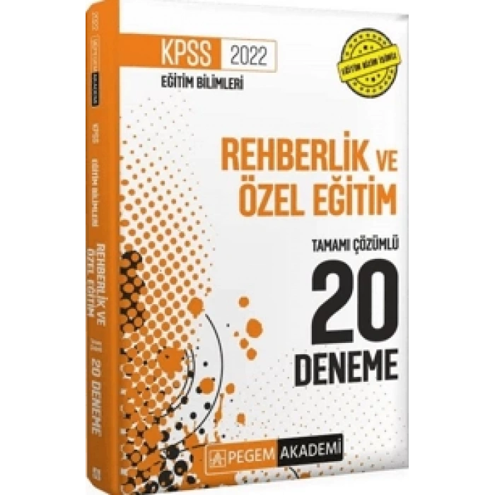 2022 KPSS Eğitim Bilimleri Rehberlik ve Özel Eğiti