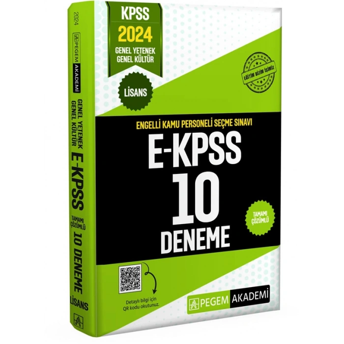 2024 E-KPSS Tamamı Çözümlü 10 Deneme (Lisans)