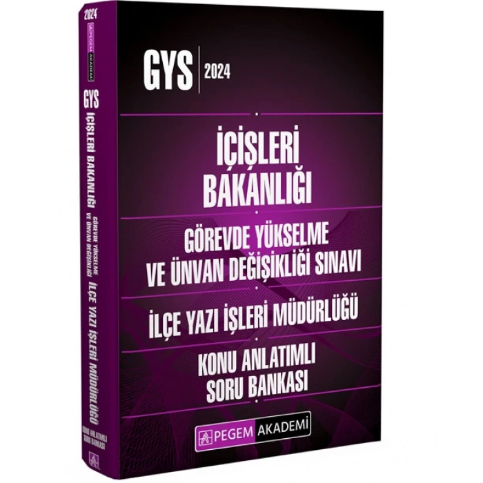 2024 İçişleri Bakanlığı Görevde Yükselme Ve Unvan Değişikliği İlçe Yazı İşleri Müdürlüğü Soru Bankas