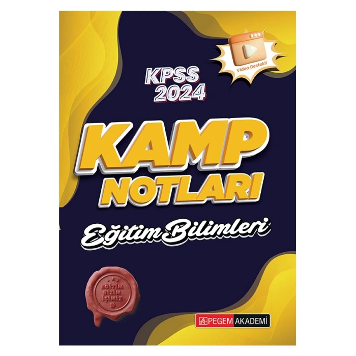 2024 KPSS Eğitim Bilimleri Kamp Notları